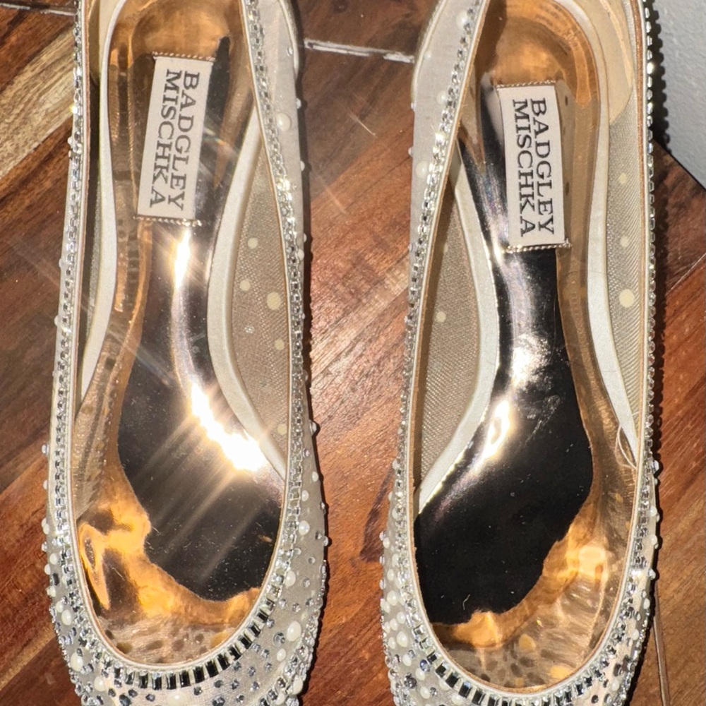BADGLEY MISCHKA Babette Womens Satin Slip-on Ballet Flats In Multi - Picture 5 of 6